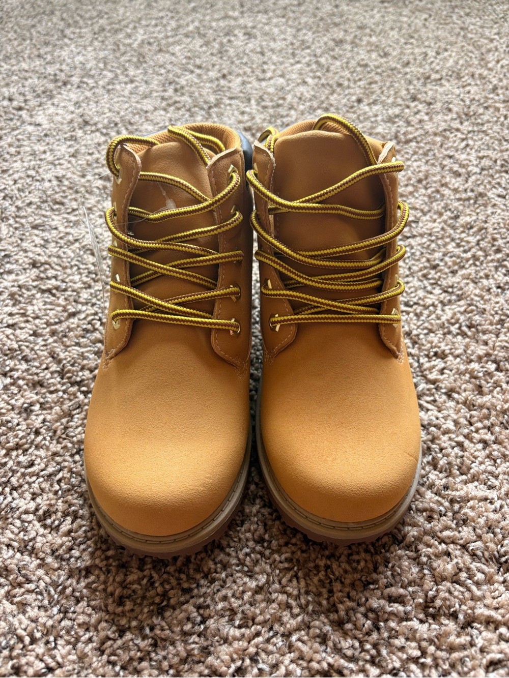 Falls Creek Kids Wheat Brown Lace-Up Boots